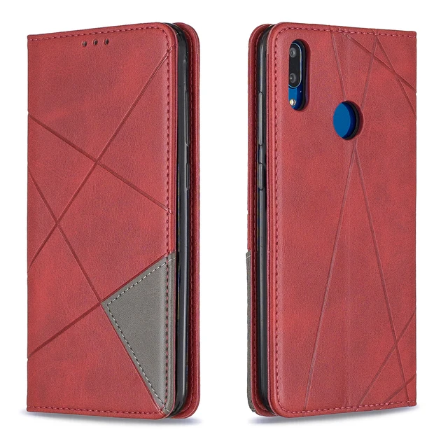 Wallet With Flip Leather Phone Case For HUAWEI Honor 20S 10i 10 9X 9A 9S 8A 8S 7A 7C NOVA 4E 5i Y5 Y6 Y7 Y7A Y9 PRO LITE Cover Red