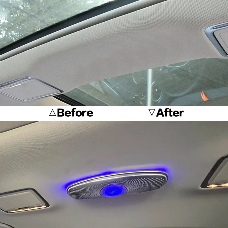 메르세데스 벤츠 E 클래스 S 클래스 W213 W222 7/64 색상 자동차 천장 LED 주변 조명 스피커 회전 트위터 사운드 혼