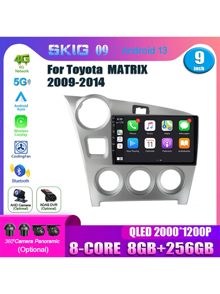 9 Inch Car Frame Fascia Adapter For Toyota Camry 40 50 2006-2012 DVD Stereo Panel ABS Plastic Dashboard Kit Installation 2 Din