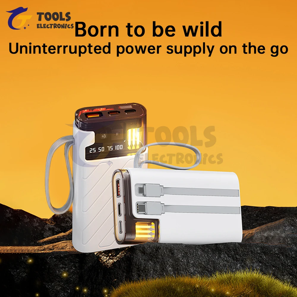 22.5W power bank battery storage box power bank case battery power bank box Case No Soldering Camping Light Mobile Power Kit 3x18650 Battery Box with Cable DIY Charging Treasure