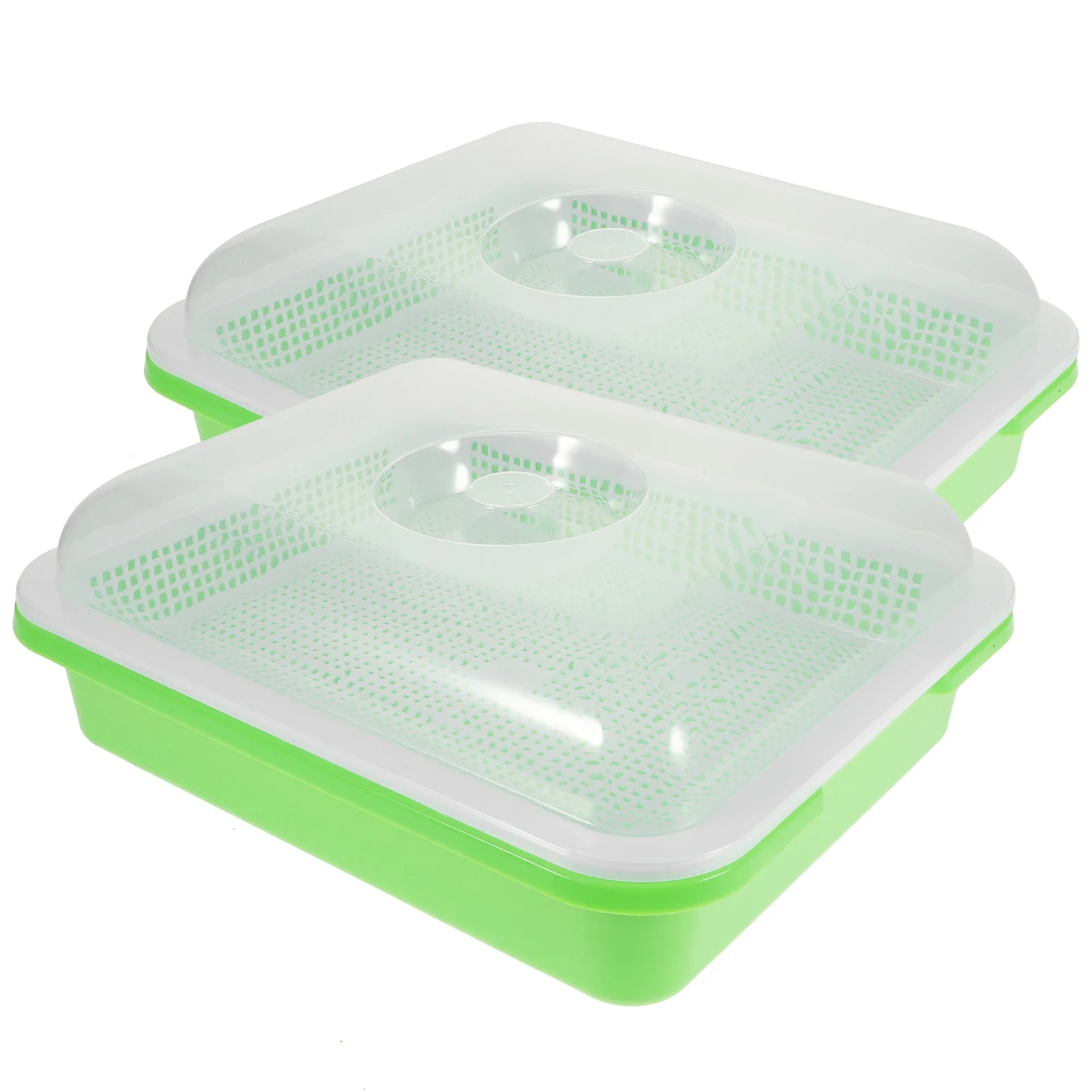 

2 Sets Tray Planting Plastic Container Lid Starter Organic Bean Sprout Grower Germination Kit
