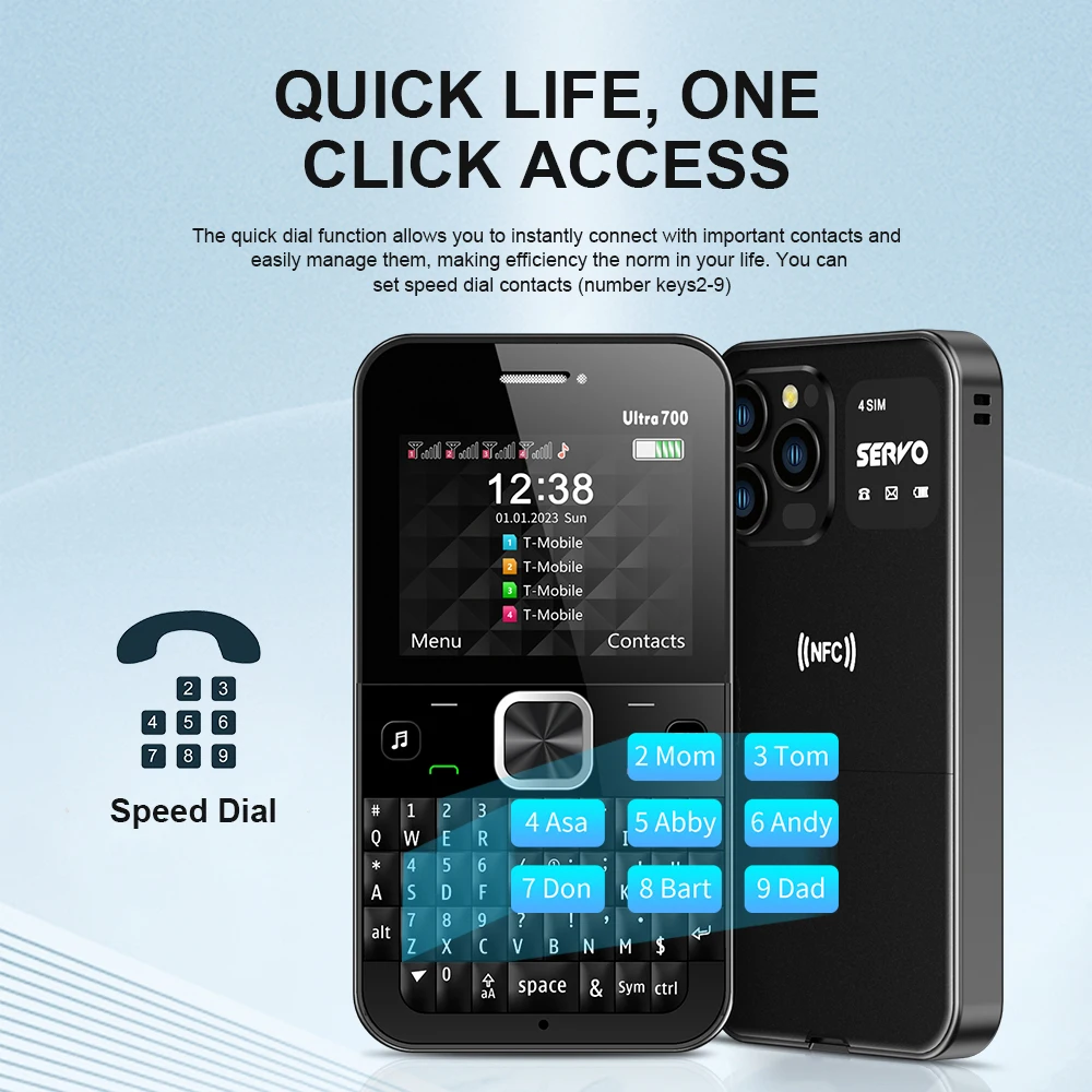 SERVO Ultra700 4 بطاقة SIM Qwerty الهاتف المحمول NFC التحكم في الوصول سرعة الاتصال الهاتفي القائمة السوداء TYPE-C GSM الخلوية لوحة المفاتيح الكاملة الهاتف المحمول 5 SERVO Ultra700 4 بطاقة SIM Qwerty الهاتف المحمول NFC التحكم في الوصول سرعة الاتصال الهاتفي القائمة السوداء TYPE-C GSM الخلوية لوحة المفاتيح الكاملة الهاتف المحمول 5