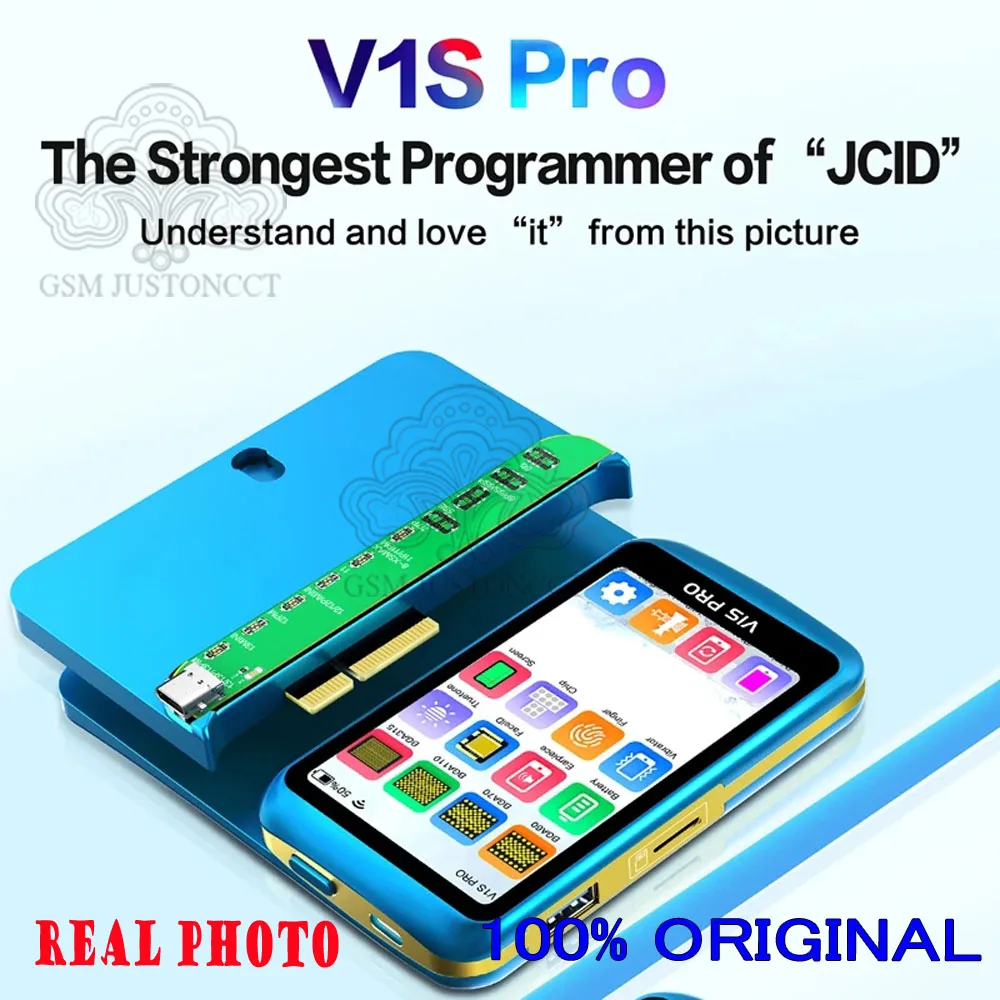 

JCID V1S Pro Programmer, Test Fixture for 6-15 Pro, Nand Flash Read Write and Format, True Tone Fix, BGA315, BGA110, BGA70