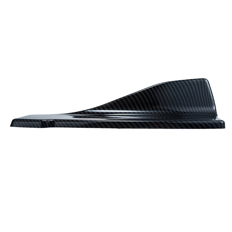 Universal Car Spoiler Lateral Front Bumper Rear Side Skirt Lip Rocker Wings Carbon Fiber Glossy Black Protection Trims Styling