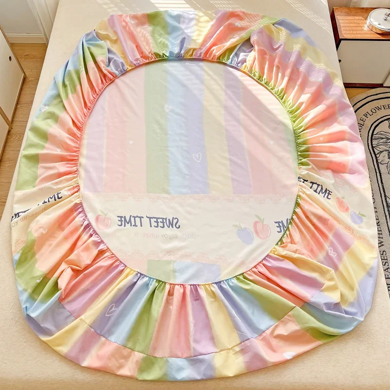 Rainbow Cartoon Mattress Covers Soft & Comfy Fitted Sheets Set with Elastic Bedding Cover for Bedroom, Guest Room, Dorm Decor 6