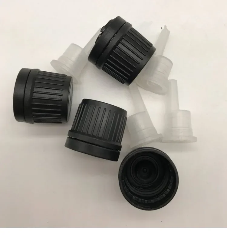 Bottle cap 18mm screw tamper evident cap with drop plug for essential oil bottle plastic cap for 5ml/10ml/15ml/20ml/30ml/50ml/100ml bottle