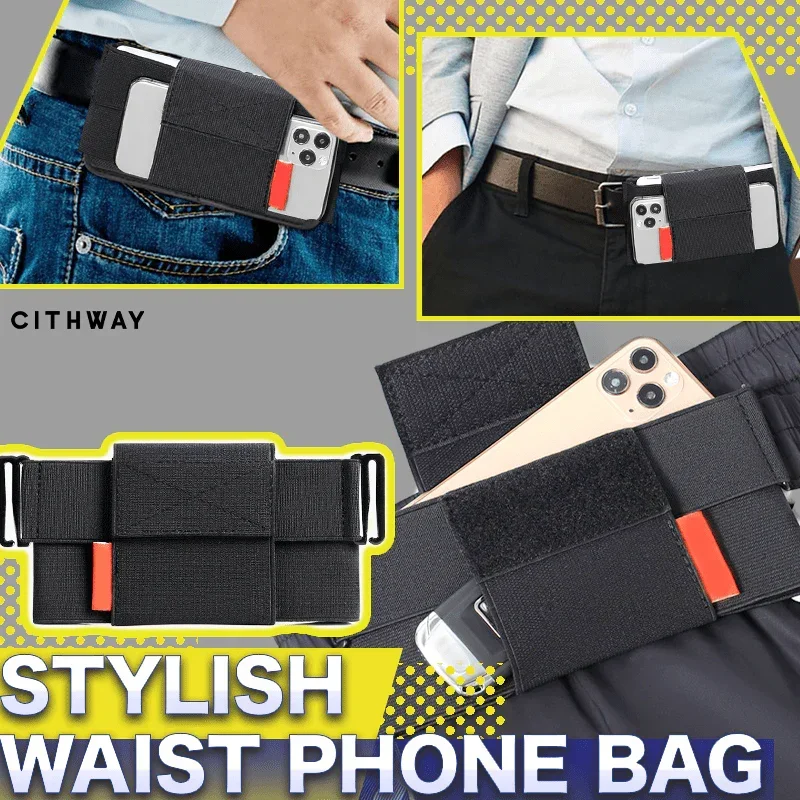 Borsa per telefono in vita elastica da viaggio per esercizi borsa per cintura invisibile per portafoglio borsa per carte portatile porta passaporto organizzatori per esterni - immagine 2