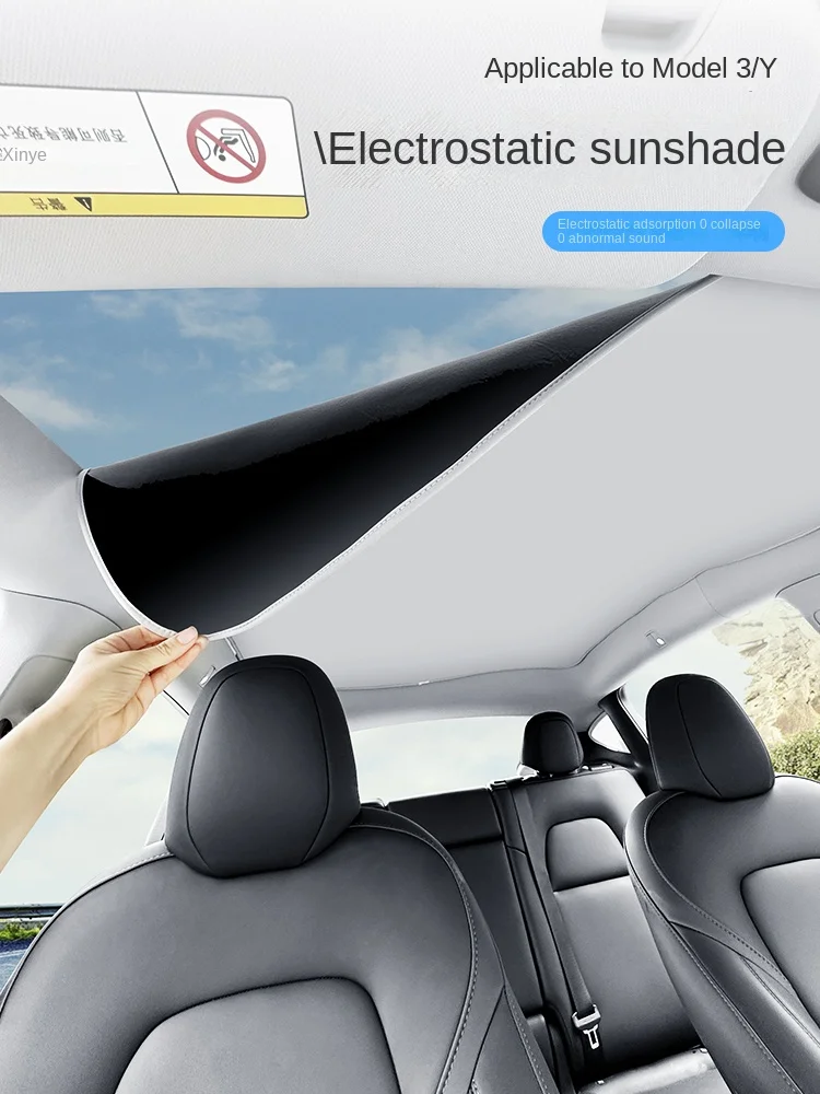 

for Model3/Y Skylight Sunshade Electrostatic Adsorption Skylight Sun Protection Heat Insulation Ya Accessories
