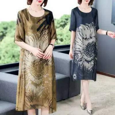 فستان للنساء ، أكمام قصيرة للتنحيف ، مقاس فضفاض ،...