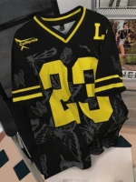 2025 Summer New Men's T-shirt Casual sporty breathable and lightweight V-neck men's T-shirt 3