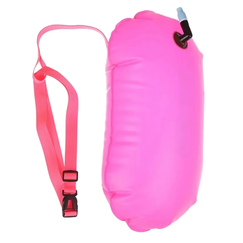 Swimming Buoy Float Air Dry Bags PVC Safety Inflatable Water Sport Floating Bag with Large Air Filling Nozzle 48x28cm