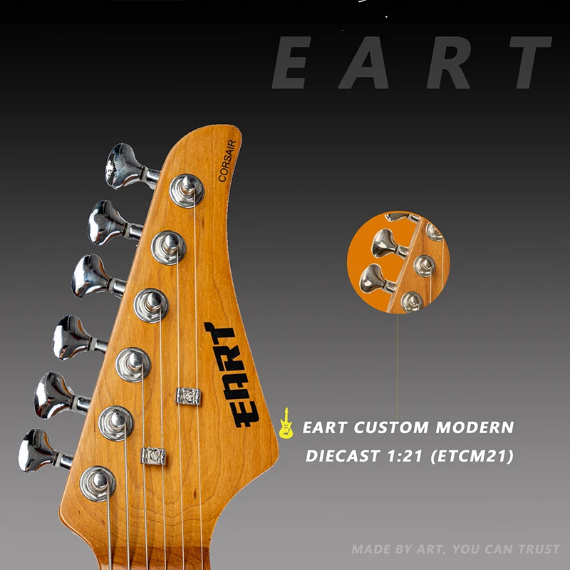 EART Electric Guitars NK-C3 Standard ALV HSS Set Pickups Stainless