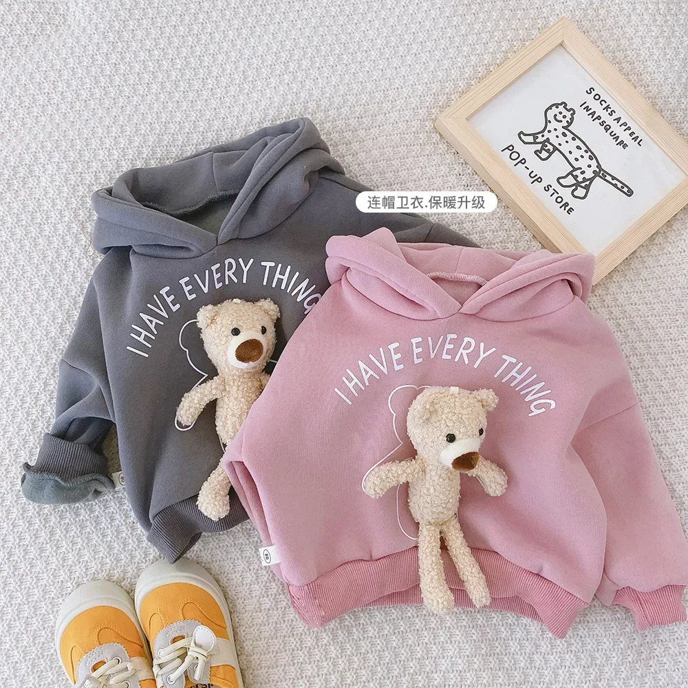 Toddler/Kid Girl's Cute Bear Letter Print Purple Sweatshirt