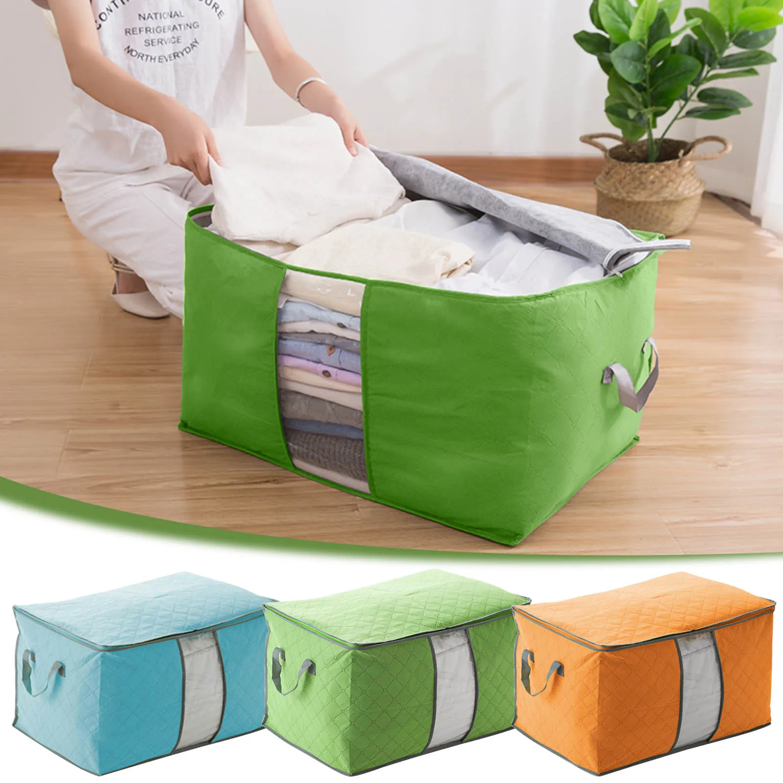 Foldable Quilt Storage Bag Moisture Dust Proof Closet Organizer Non