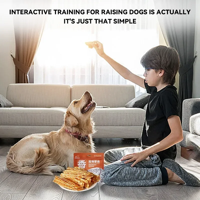 Pet Snacks Dried Chicken Breast 500g Dog Snacks Fresh Flavorful Thin Crispy Dog Training Reward Jerky Nutrient Rich Pet