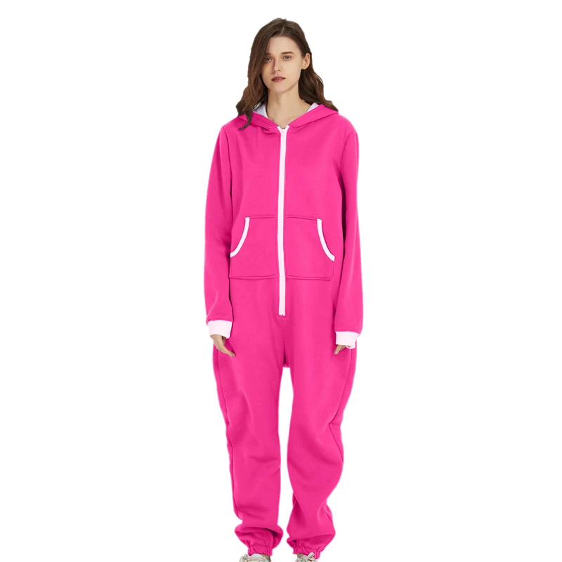thumbnail image 1 of Monos de dormir ZYN unisex Con capucha y bolsillos pijamas sólidos, 1 of 6