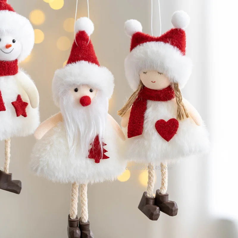 Christmas Tree Hanging Angel Doll Kids Toys New Year Ornaments Pendants 2025 Navidad Noel Home Decoration New Year Gifts 2026