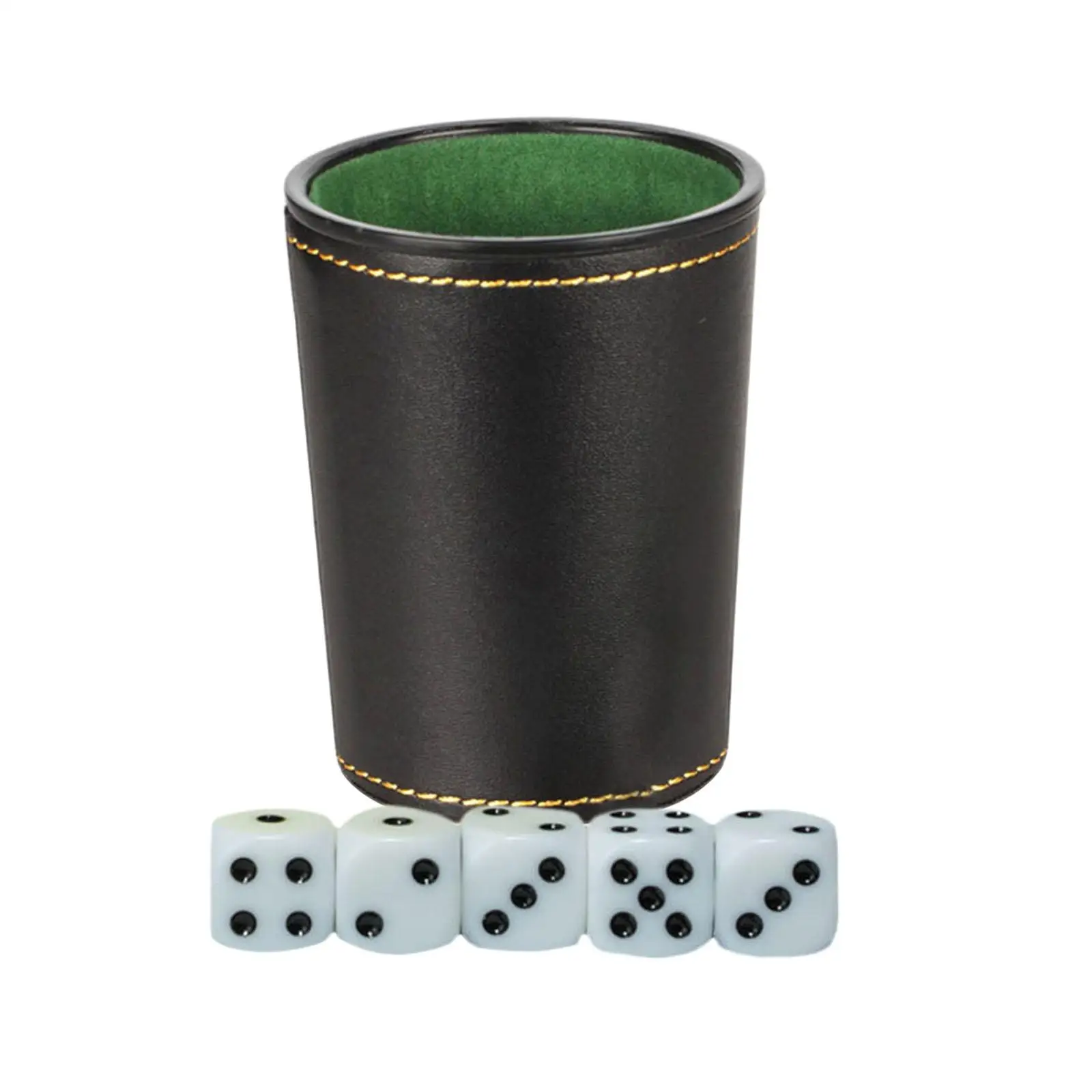 Professional Dice Cup with 5 Dice Bar Game Stacking Set for Bar