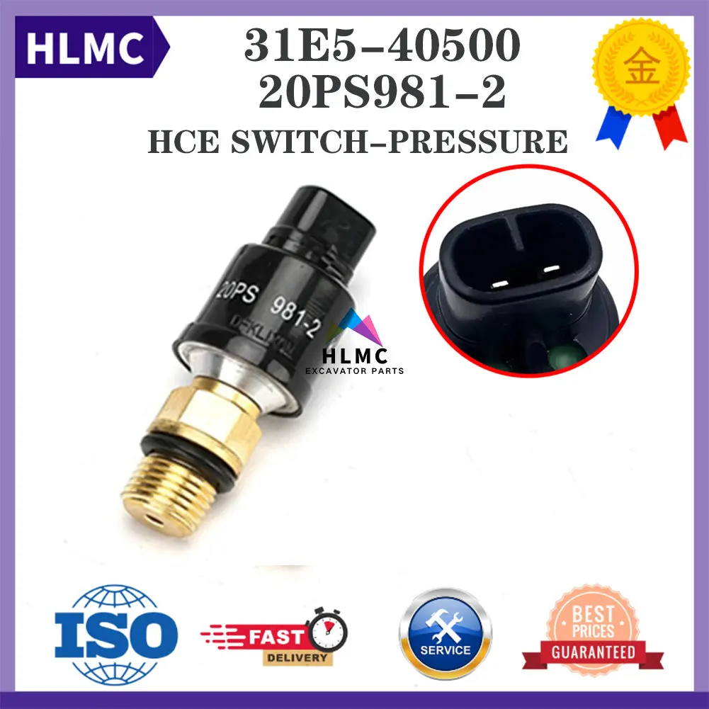 High Quality R215-7 R225-7 R265-7 Excavator Pressure Sensor Switch 20PS981-2 31E5-40500 208 06 71140 excavator pressure switch sensor for pc400 7