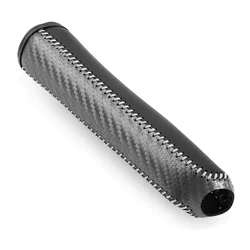 Carbon Fiber PU Leather Handbrake Grip Cover - Premium Car Accessory Protector (GRAY)