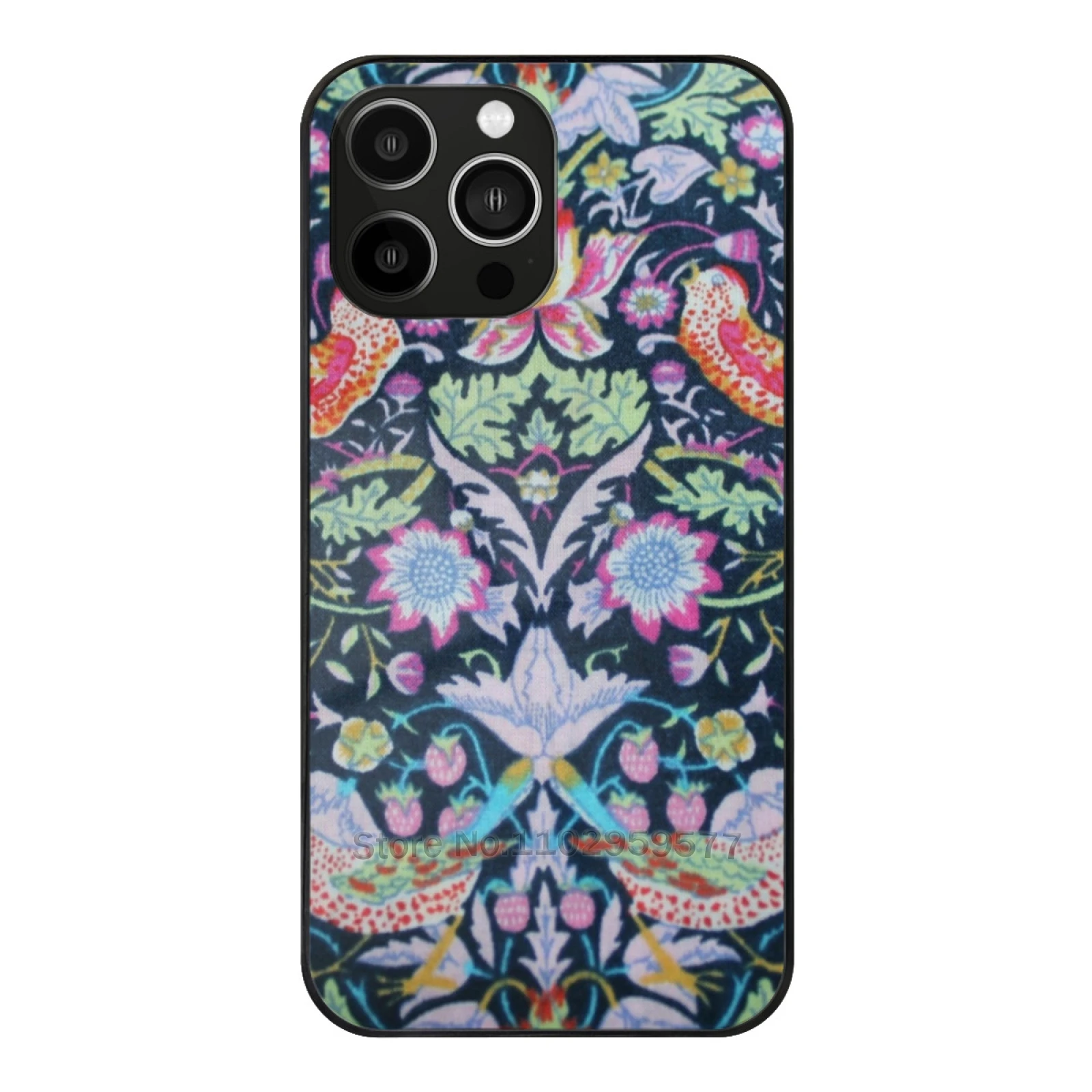 

Liberty Print Glass Phone Case For Iphone 15 14 11 12 13 Pro Xr X 7 8 Xs Max 6S 5S Plus Cover