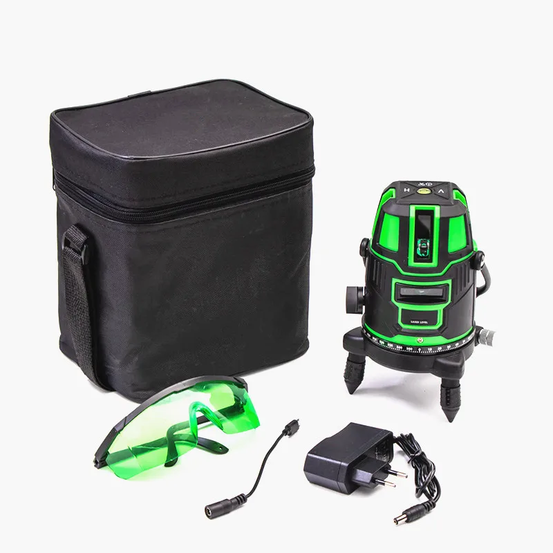 

Green Beam 5 Lines Laser Level Machine Holder Deco Laser Self-Leveling Green Construction Measuring Tools Optical Instrument