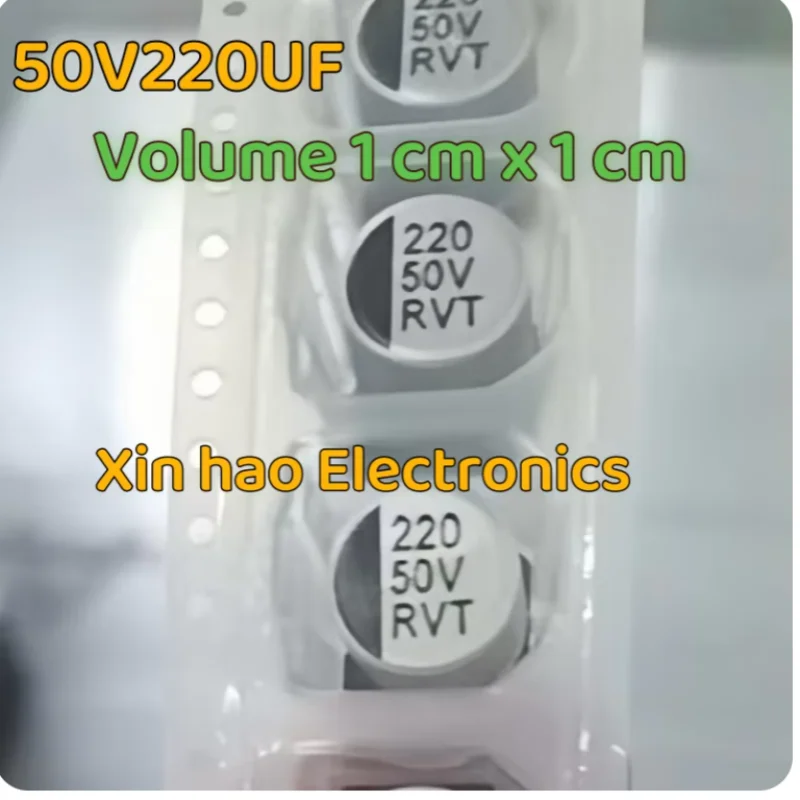 10PCS 220UF 50V 50V220UF 10X10 VT (Volume 1 cm x 1 cm ）SMD Aluminum Electrolytic Capacitors for Mercedes-Benz 271 and 272 Engin