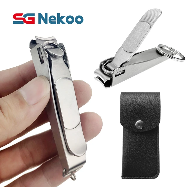 Nail Clippers with Catcher Heavy Duty Stainless Steel Fingernail and Toe Nail  Cutter Surgical Blades and Built-In Nail File - AliExpress