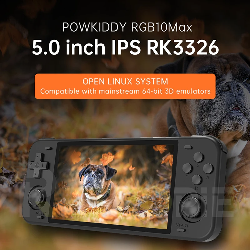 Powkiddy rgb10max retro handheld spiel konsole linux videospiel 