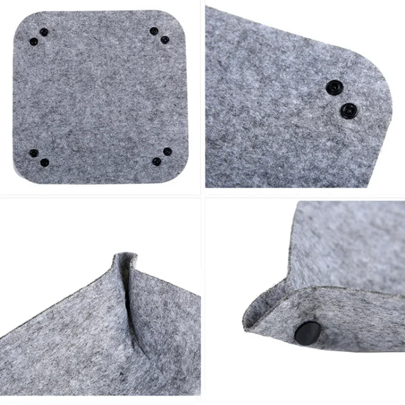 9 Kinds Colors Fabric Felt Folding Square Dice Tray Portable Quadrilateral Dice Box Board Games Storage 25*25cm