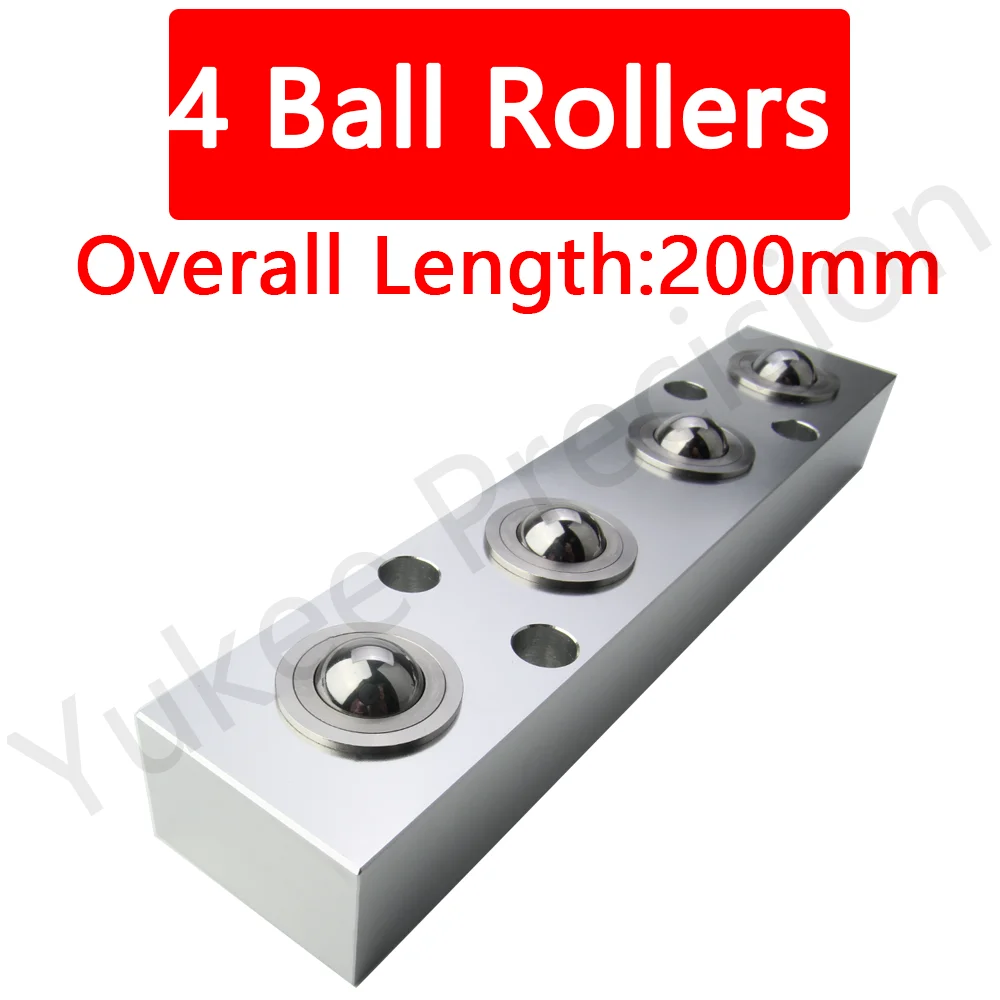 

YK332 Length:200mm Press Fit Conveyor Rollers Assembly Good Quality Stainless Steel Universal Ball Rollers Aluminum Frame