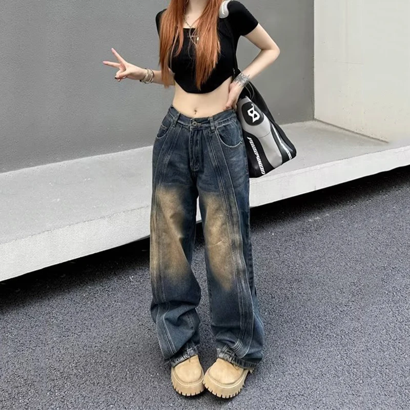 

2023 Summer New High Waist Slim Fit Women's Versatile Jeans with Wide Leg Pants and Casual Style