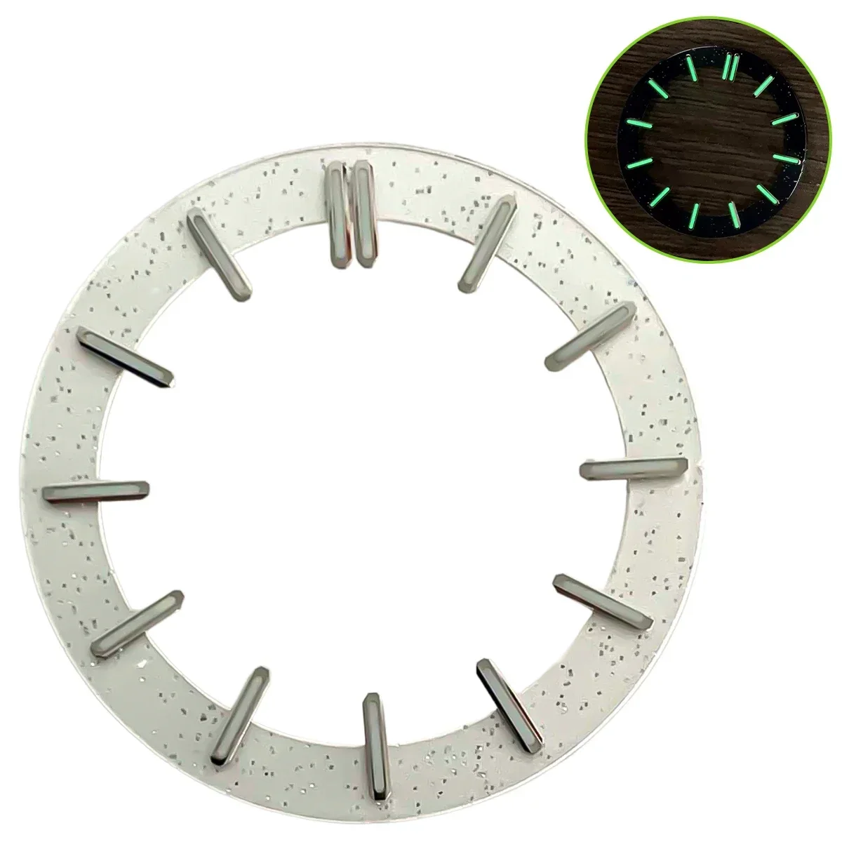 Transparent Green Luminous Circular Dial Accessory, 31.8mm