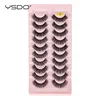 YSDO – faux cils en vison 3d, 10 paires, extension de cils, volume, naturel, moelleux