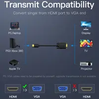 HDTV Male to VGA Male 1080P 60Hz HD Compatible Cable to VGA Adapter Digital to Analog for Computer Laptop 3