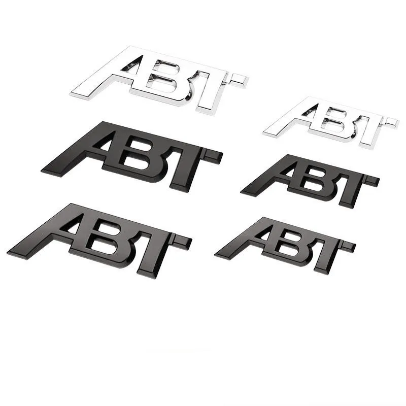 1 stücke 3D ABT Front grill emblem metall Auto logo abzeichen seite  Kreative dekoration hinten stamm emblem aufkleber styling Zubehör -  AliExpress