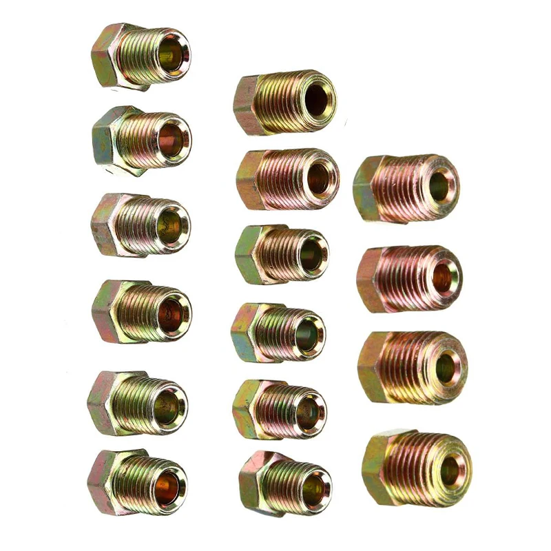 Brake Pipe Hose 16PCS Tube Nuts Car Roll Tube Coil of 3/16" OD 25FT 7.62m Copper Nickel Brake Pipe Hose Line Piping Tubing Anti-rust