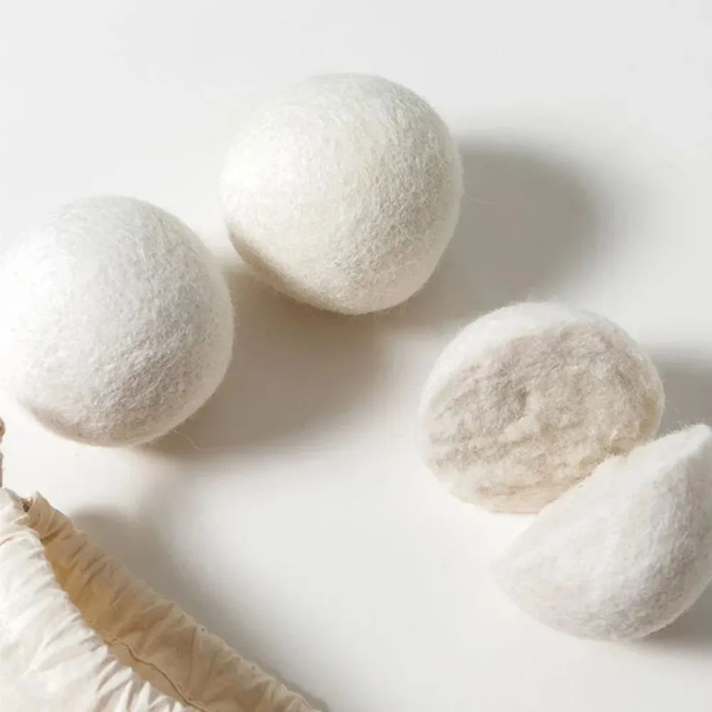 Laundry Ball Wool Dryer Balls Reusable Natural Fabric Softener Laundry Washing Machine Accessories 4/5/6cm Fleece