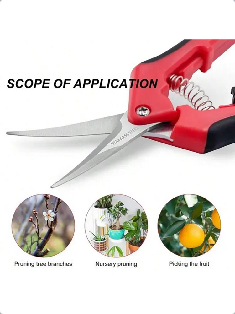 1 Set, Garden Scissors, Garden Pruning Shears, Non-slip Labor-saving Flower Branch Branch Shears, Fruit And Vegetable Shears, Fr