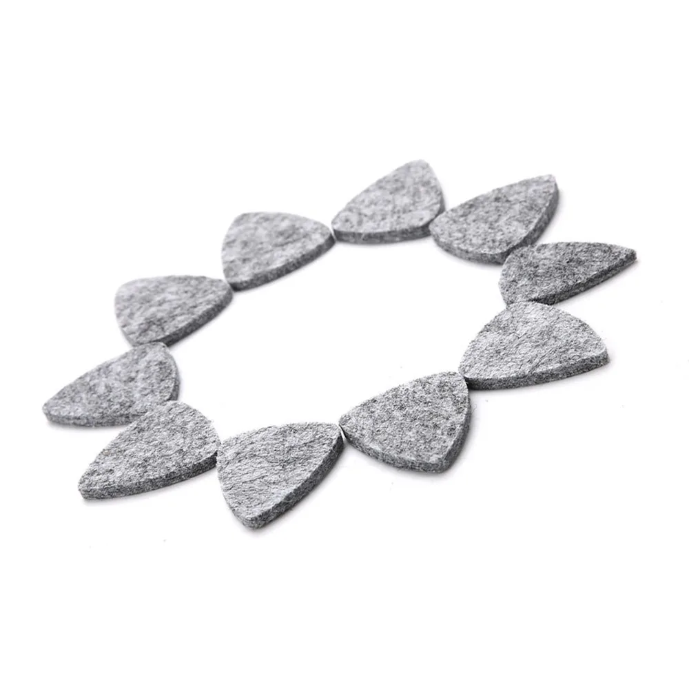 10개입 울 펠트 소재 ? 펠트 기타 피크 ? ? 3.5mm 두께 ? 검정/회색 ? 울 펠트 플렉트럼 ? ? 펠트 플렉트럼 ?