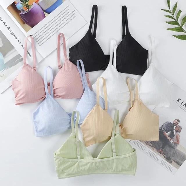 Casual Letter Print Bra for Women Lightweight Triangle Bra Beauty Wrap  Solid Color Plus Size Underwear Everyday Bra