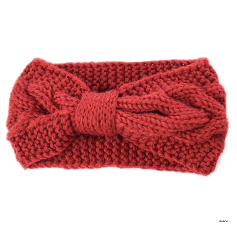 

Womens Chunky Cable Knit Turban Headbands Bowknot Knit Hair Band Warm Winter