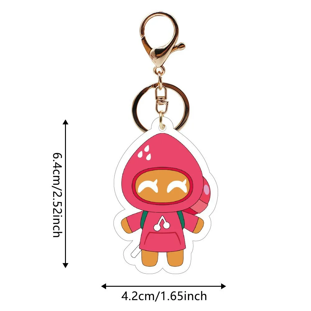 Acrylic Character Keychain Pendant - Modern Minimalist Gift