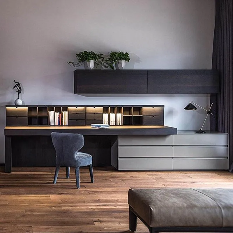 

Italian Minimalist Desk TV Cabinet Dresser Multifunctional Desk Furniture Dresser TV Cabinet