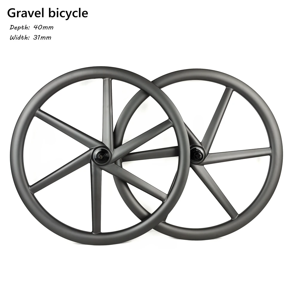 カーボンファイバーロードバイクディスクブレーキ,6スポークホイール