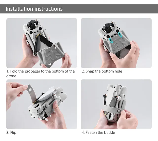Mavic Mini 3 Pro Propeller Holder Sangle, Blade Props Guard Protector pour  Dji Mini 3 Pro Accessoires (gris)