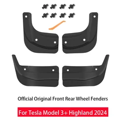 Tesla Model 3 2024 Mud Flaps: Original Front & Rear Splash Guards (4PCS Mudguard)