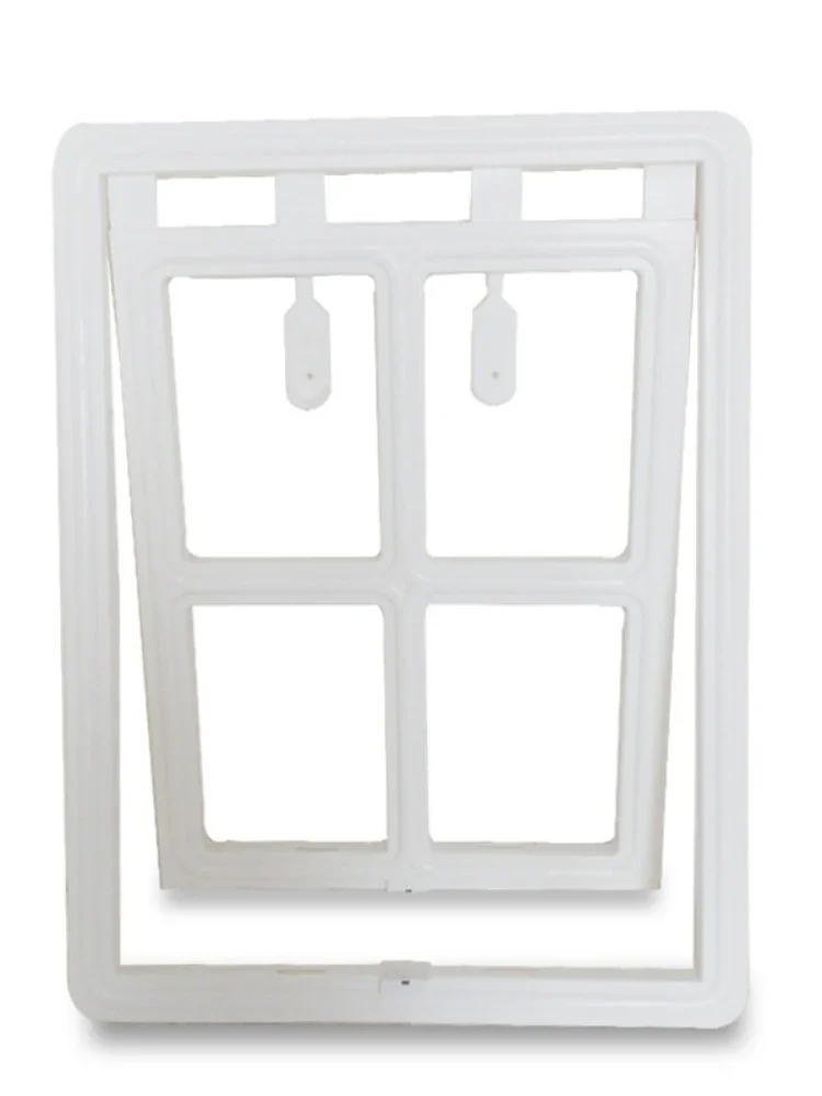 Pet Door Plastic Lockable Screen Window Security Flap Gates Tunnel Fence Free Access for Dog Cat