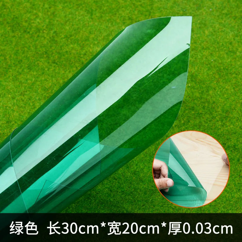 Miniatures Building Sand Table Material, Red, Blue, Green PVC Transparent Sheet Frosted Sheet DIY Color Plastic Sheet 4
