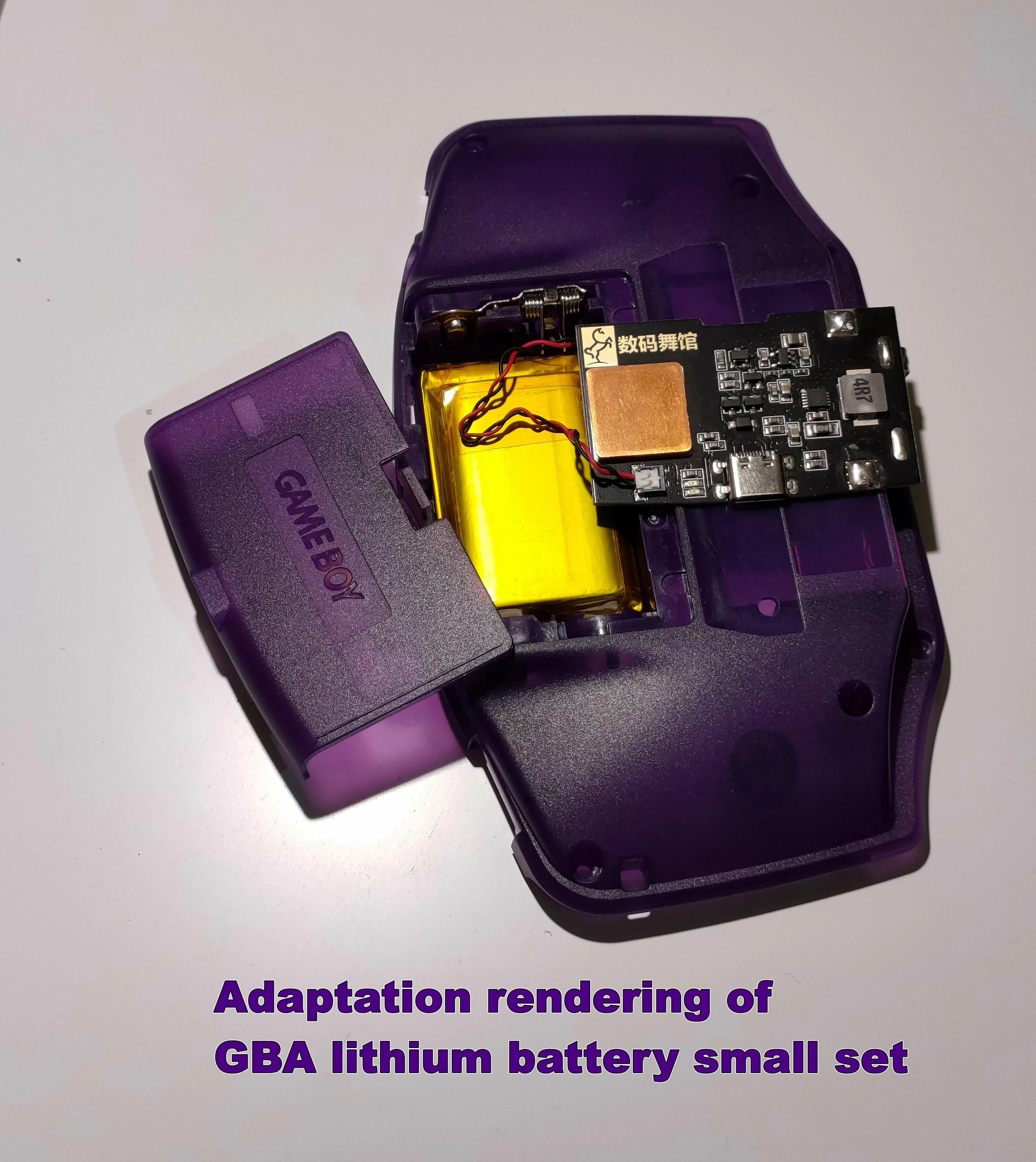 GBA Lithium Battery Rechargeable Handheld Console to Highlight Modified Gameboy Backlight